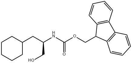 Carbamic acid, N-[(1R)-2-cyclohexyl-1-(hydroxymethyl)ethyl]-, 9H-fluoren-9-ylmethyl ester 结构式