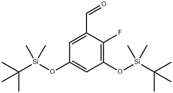 3,5-Bis((tert-butyldimethylsilyl)oxy)-2-fluorobenzaldehyde 结构式