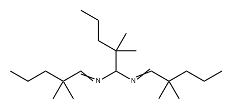 1,1-Pentanediamine, N,N'-bis(2,2-dimethylpentylidene)-2,2-dimethyl- 结构式