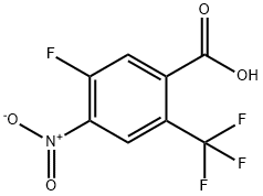 5-氟-4-硝基-2-(三氟甲基)苯甲酸 结构式