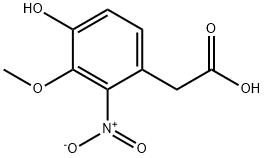 Benzeneacetic acid, 4-hydroxy-3-methoxy-2-nitro- 结构式