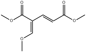 2-Pentenedioic acid, 4-(methoxymethylene)-, 1,5-dimethyl ester, (2E,4Z)- 结构式