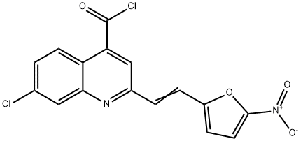 7-Chloro-2-(2-(5-nitrofuran-2-yl)vinyl)quinoline-4-carbonyl chloride 结构式