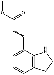 2-Propenoic acid, 3-(2,3-dihydro-1H-indol-7-yl)-, methyl ester 结构式