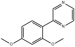 Pyrazine, 2-(2,4-dimethoxyphenyl)- 结构式