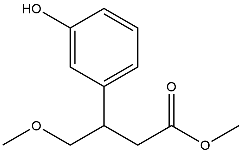 Benzenepropanoic acid, 3-hydroxy-β-(methoxymethyl)-, methyl ester 结构式