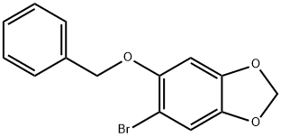 1,3-Benzodioxole, 5-bromo-6-(phenylmethoxy)- 结构式