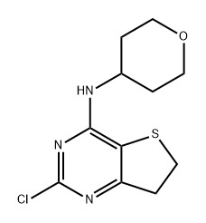 Thieno[3,2-d]pyrimidin-4-amine, 2-chloro-6,7-dihydro-N-(tetrahydro-2H-pyran-4-yl)- 结构式