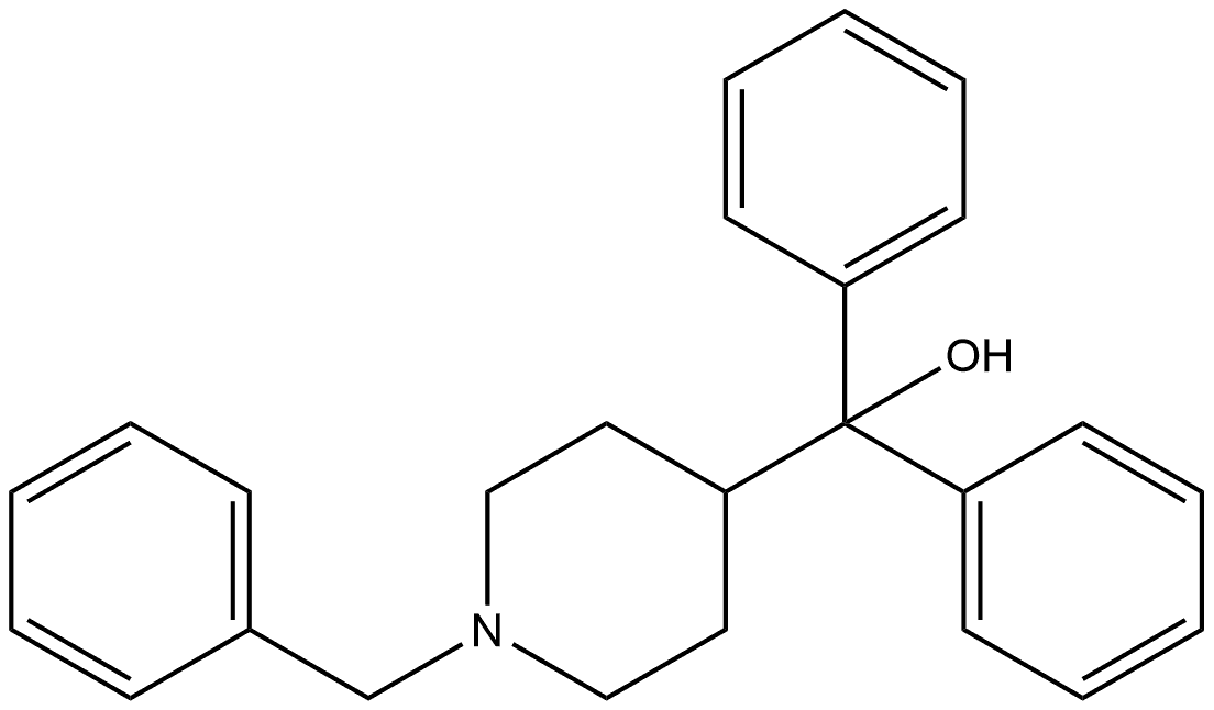 4-Piperidinemethanol, α,α-diphenyl-1-(phenylmethyl)- 结构式