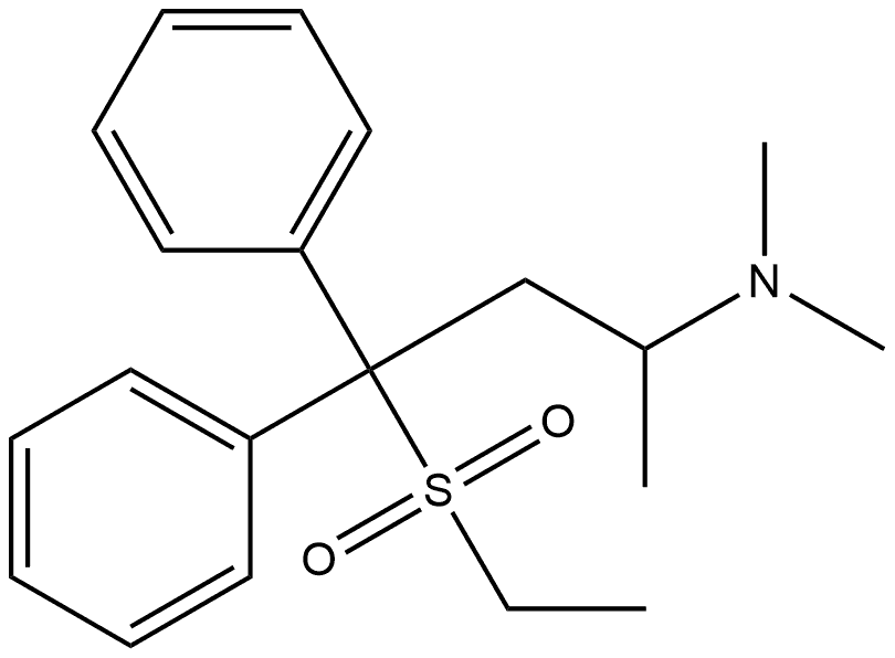 乙磺酰基-1-甲基-3,3-二苯基丙基-二甲基胺 结构式