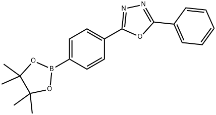 1,3,4-Oxadiazole, 2-phenyl-5-[4-(4,4,5,5-tetramethyl-1,3,2-dioxaborolan-2-yl)phenyl]- 结构式