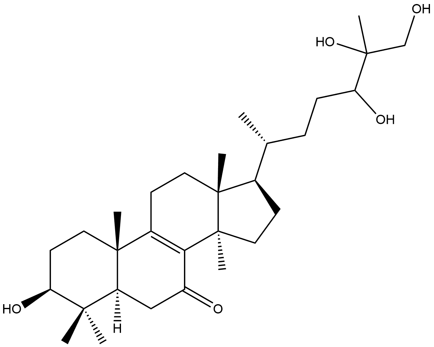 Lanost-8-en-7-one, 3,24,25,26-tetrahydroxy-, (3β)- 结构式