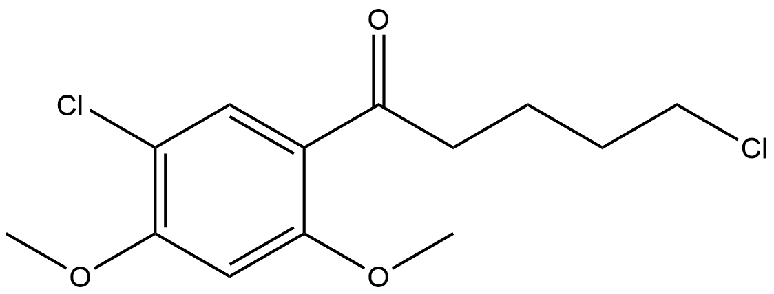 5-Chloro-1-(5-chloro-2,4-dimethoxyphenyl)-1-pentanone 结构式