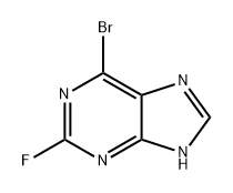 6-溴-2-氟-7H-嘌呤 结构式