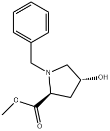 methyl (2S,4R)-1-benzyl-4-hydroxypyrrolidine-2-carboxylate 结构式