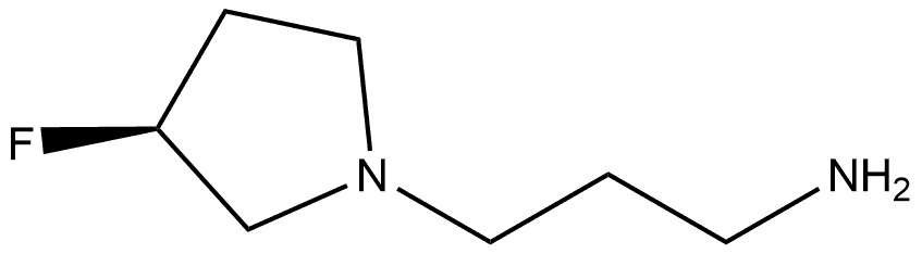 (S)-3-(3-fluoropyrrolidin-1-yl)propan-1-amine 结构式