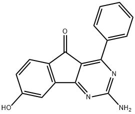 2-Amino-8-hydroxy-4-phenyl-5H-indeno[1,2-d]pyrimidin-5-one 结构式