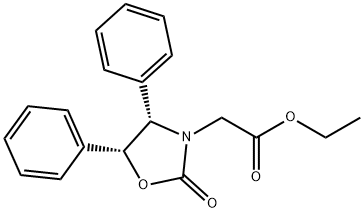 3-Oxazolidineacetic acid, 2-oxo-4,5-diphenyl-, ethyl ester, (4S,5R)- 结构式