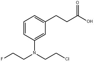 Benzenepropanoic acid, 3-[(2-chloroethyl)(2-fluoroethyl)amino]- 结构式