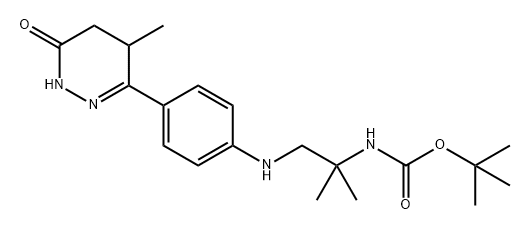 Carbamic acid, [1,1-dimethyl-2-[[4-(1,4,5,6-tetrahydro-4-methyl-6-oxo-3-pyridazinyl)phenyl]amino]ethyl]-, 1,1-dimethylethyl ester (9CI) 结构式