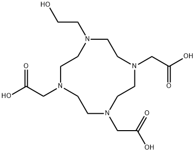 10-(2-羟乙基)-1,4,7,10-四氮杂环十二烷-1,4,7-三乙酸 结构式