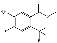 Benzoic acid, 5-amino-4-iodo-2-(trifluoromethyl)-, methyl ester 结构式