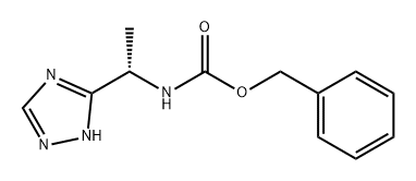 Carbamic acid, N-[(1S)-1-(1H-1,2,4-triazol-5-yl)ethyl]-, phenylmethyl ester 结构式