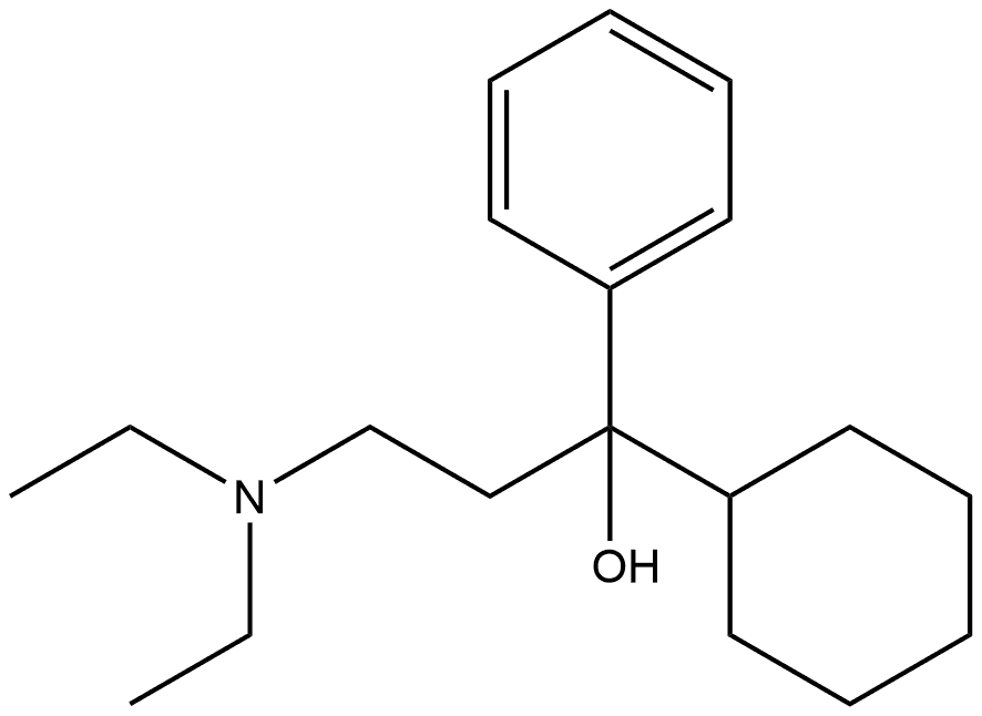 α-[2-(Diethylamino)ethyl]-α-phenylcyclohexanemethanol 结构式
