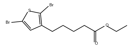 3-Thiophenepentanoic acid, 2,5-dibromo-, ethyl ester 结构式