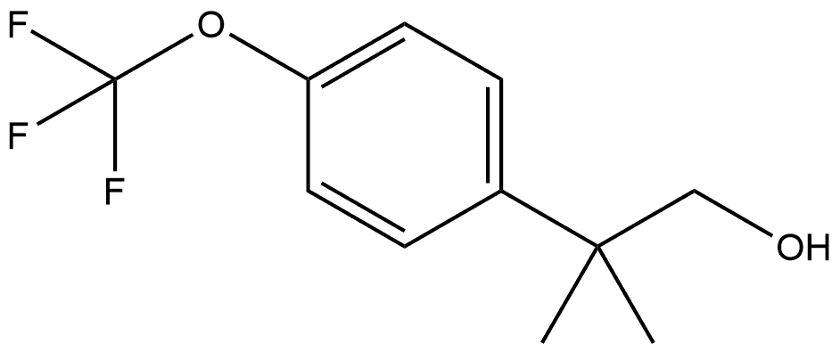 2-methyl-2-(4-(trifluoromethoxy)phenyl)propan-1-ol 结构式