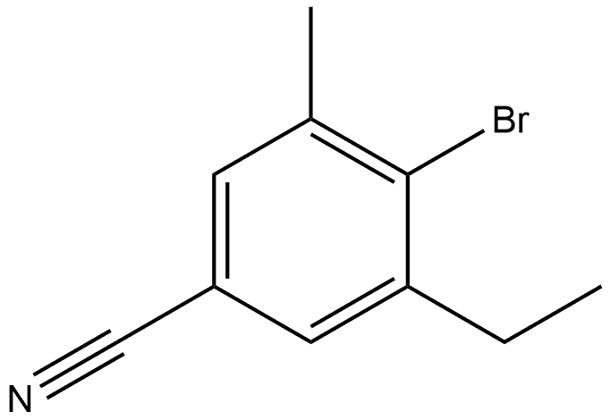 4-Bromo-3-ethyl-5-methylbenzonitrile 结构式