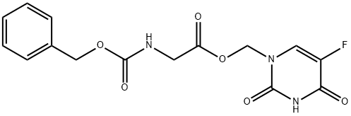 1-(N-Tert- Carbobenzyloxymethyl)Glycyloxymethyl-5- Fluorouracil 结构式