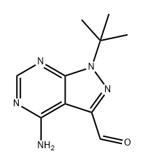 4-氨基-1-(叔丁基)-1H-吡唑并[3,4-D]嘧啶-3-甲醛 结构式