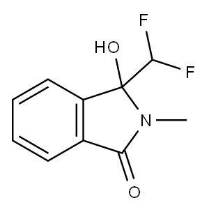 3-(DIFLUOROMETHYL)-3-HYDROXY-2-METHYLISOINDOLIN-1-ONE 结构式