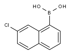 B-(7-氯-1-萘基)硼酸 结构式