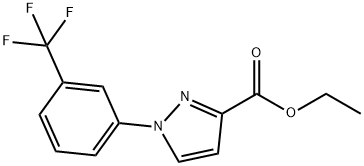 1H-Pyrazole-3-carboxylic acid, 1-[3-(trifluoromethyl)phenyl]-, ethyl ester 结构式