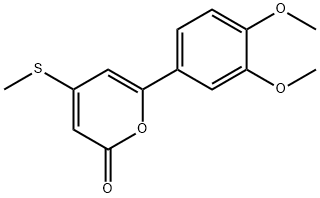 2H-Pyran-2-one, 6-(3,4-dimethoxyphenyl)-4-(methylthio)- 结构式