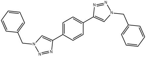 1H-1,2,3-Triazole, 4,4'-(1,4-phenylene)bis[1-(phenylmethyl)- 结构式