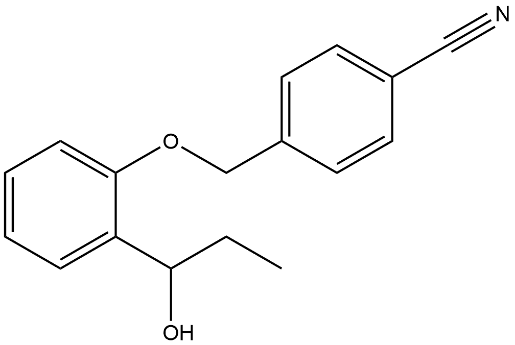 4-[[2-(1-Hydroxypropyl)phenoxy]methyl]benzonitrile 结构式