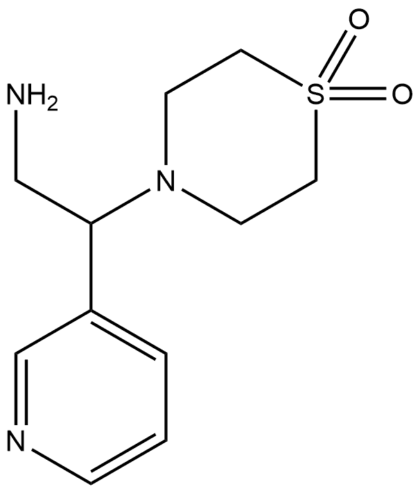 4-Thiomorpholineethanamine, β-3-pyridinyl-, 1,1-dioxide 结构式