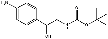 1-(4-氨基苯基)-2-(BOC-氨基)乙醇 结构式