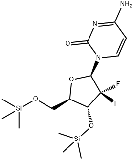 Cytidine, 2'-deoxy-2',2'-difluoro-3',5'-bis-O-(trimethylsilyl)- 结构式