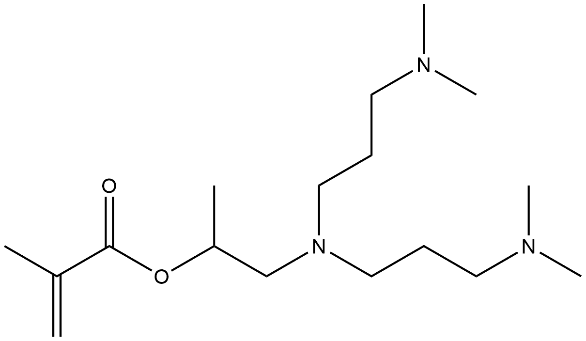 甲基丙烯酸[1-[双[3-(二甲氨基)丙基]氨基]-2-丙基]酯 结构式
