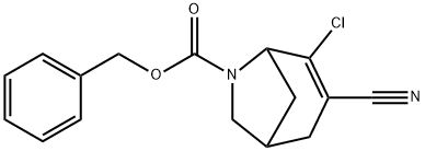 6-Azabicyclo[3.2.1]oct-3-ene-6-carboxylic acid, 4-chloro-3-cyano-, phenylmethyl ester 结构式
