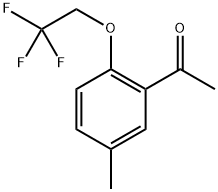 1-(5-Methyl-2-(2,2,2-trifluoroethoxy)phenyl)ethan-1-one 结构式