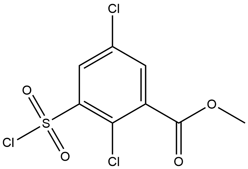 2,5-二氯-3-(氯磺酰基)苯甲酸甲酯 结构式