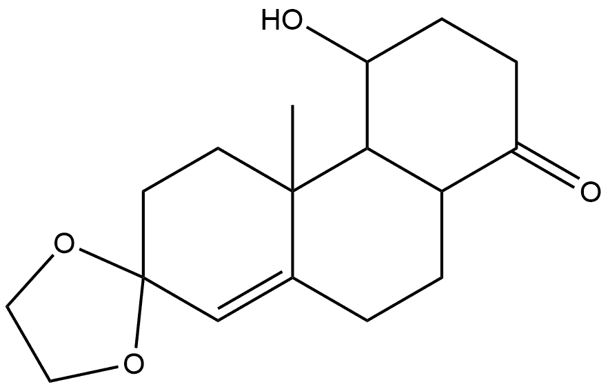 5''-Hydroxy-4a''-methyl-4'',4a'',4b'',5'',6'',7'',8a'',9''-octahydro-1''H-spiro[[1,3]dioxolane-2,2''-phenanthren]-8''(3''H)-one 结构式