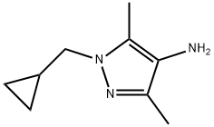 1-(环丙基甲基)-3,5-二甲基-1H-吡唑-4-胺 结构式