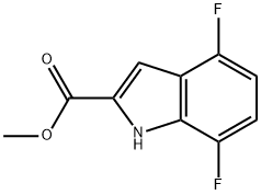 4,7-二氟吲哚-2-甲酸甲酯 结构式