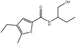 4-ethyl-N-(1-hydroxybutan-2-yl)-5-methylthiophen e-2-carboxamide 结构式